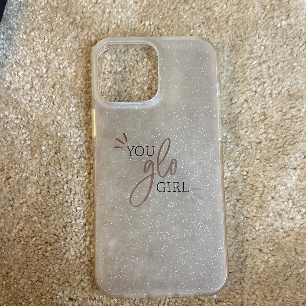 Glittery Clear Phone Case - You Glo Girl